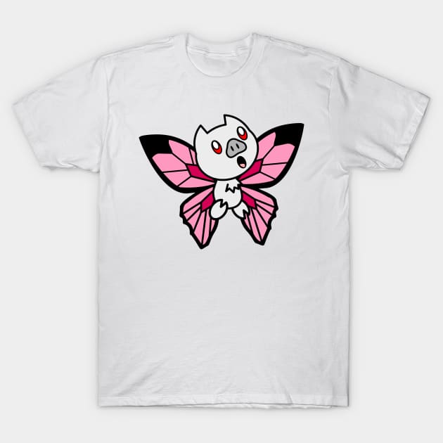 White ButterBat T-Shirt by CoreyUnlimited